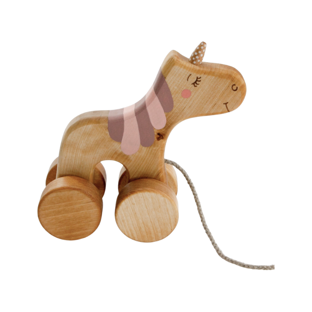 Houten trekfiguur Unicorn