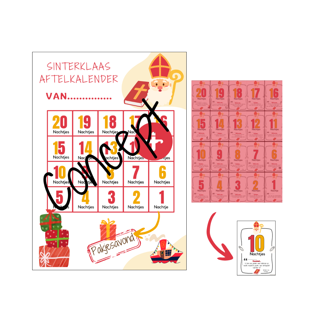Aftelkalender sinterklaas/pakjesavond| pdf